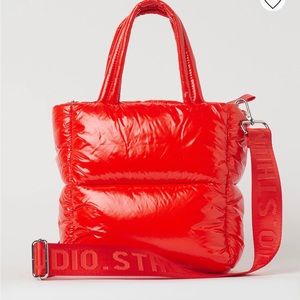 H&M PADDED SHOPPER WITH SHOULDER STRAP